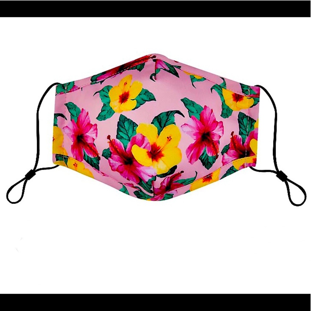 Daffodil Floral Pink Face Mask 😷🌸🌼 NWT